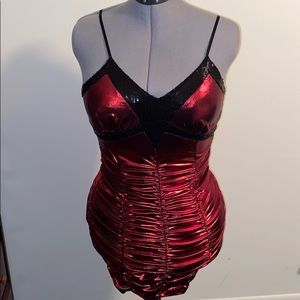 Shimmery red party dress